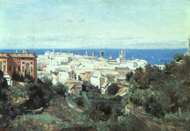 Jean-Baptiste Camille Corot View of Genoa Sweden oil painting art